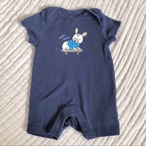 Dog on Skateboard boys Romper